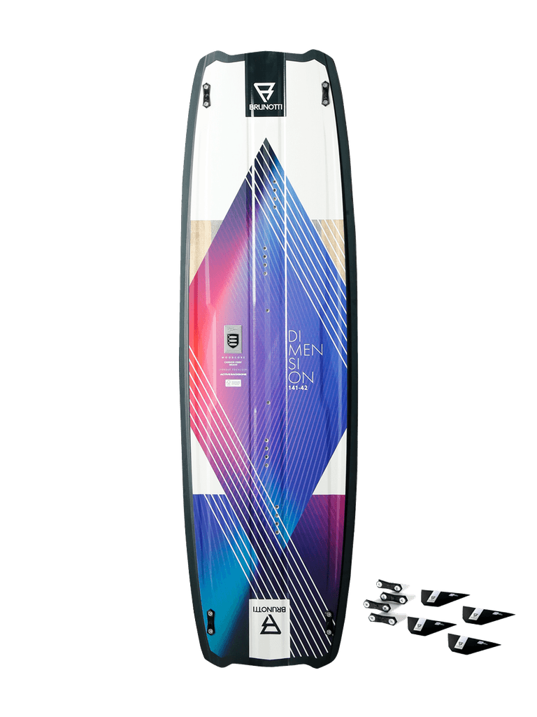 Brunotti Dimension +g10fins twintip kite board