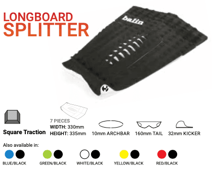 Balin Deck grip splitter longboard 7pc +arch - vista 3